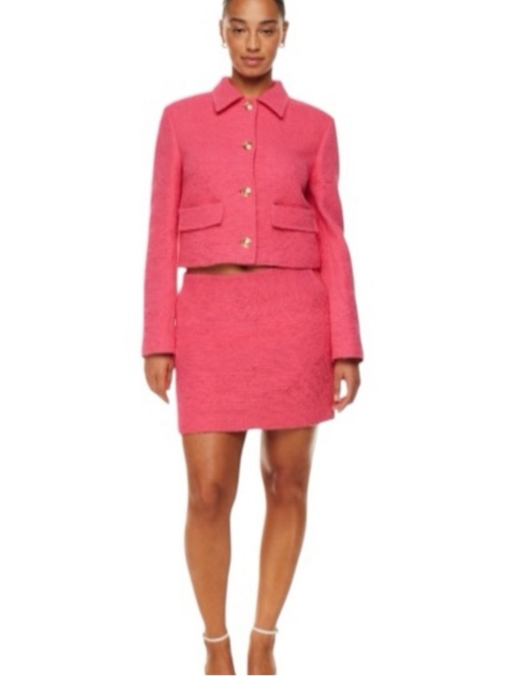 Aritzia Babaton Kinsley Mini Skirt Fuschia